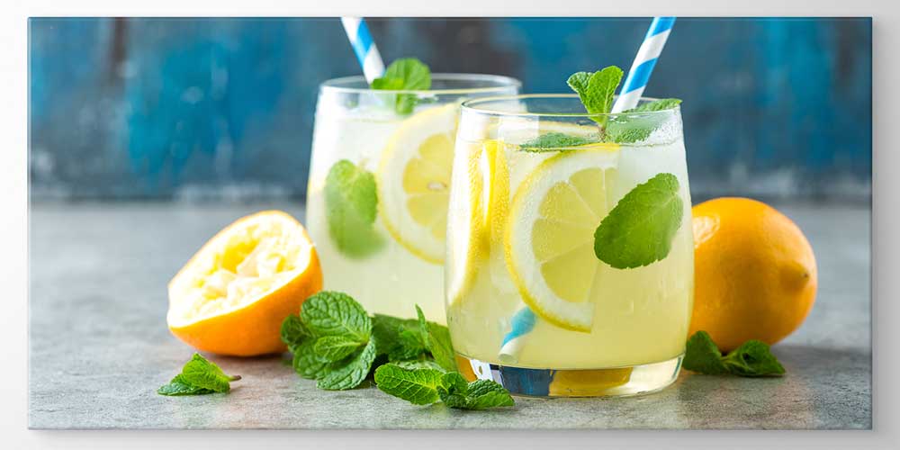 Limonata ve Nane Detaylı Büyük Ebat Duvar Dekoru – 12451