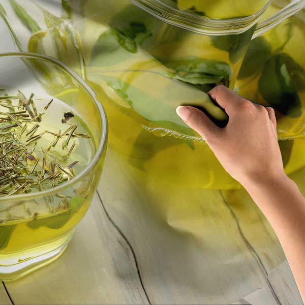 Yeşil Çay Temalı Kafe Duvar Örtüsü Kumaş Baskı 12539