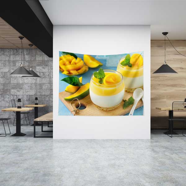 Mango Tatlısı Temalı Kafe Duvar Dekoru 12550