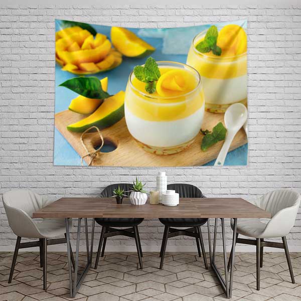 cafe-wall-art-decor-12550-03 Mango Tatlısı Temalı Kafe Duvar Dekoru 12550