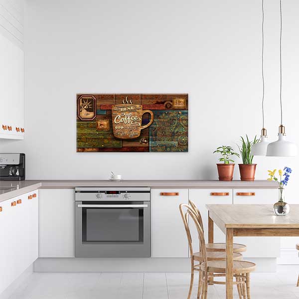 Retro Kahve Tasarımlı Duvar Tablosu – 12265