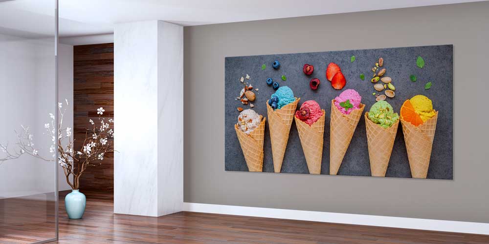 Renkli Dondurma Külahları Büyük Ebat Duvar Dekoru – 12428
