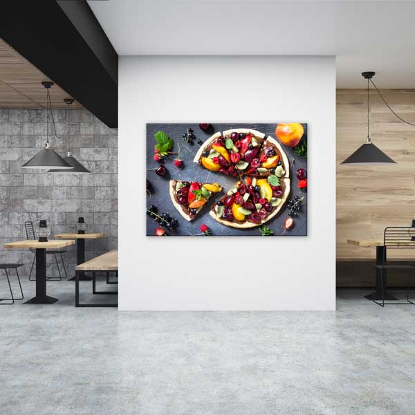 Meyveli Pizza Tasarımlı Kanvas Duvar Tablosu – 12190