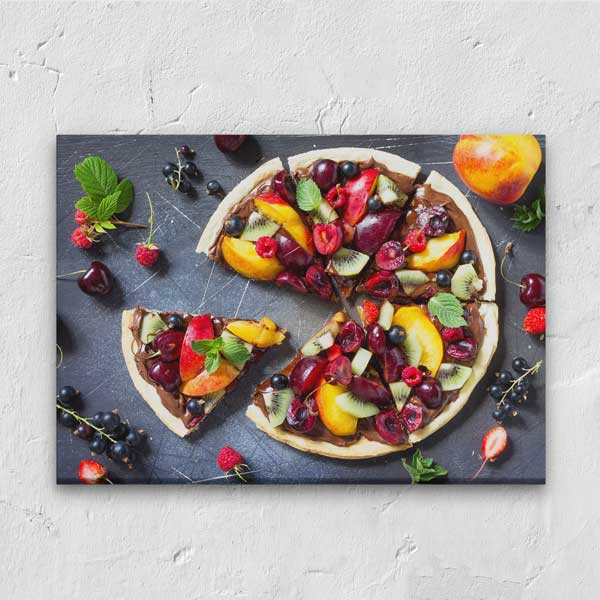 Meyveli Pizza Tasarımlı Kanvas Duvar Tablosu – 12190