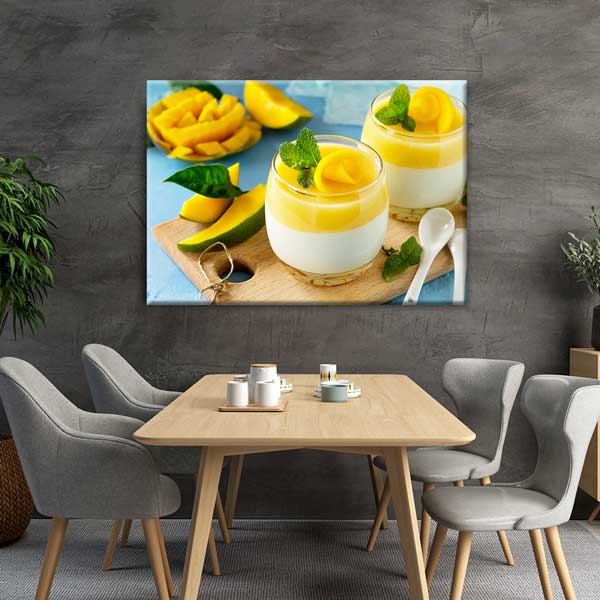 Mango Tatlısı Tasarımlı Kanvas Duvar Tablosu – 12194
