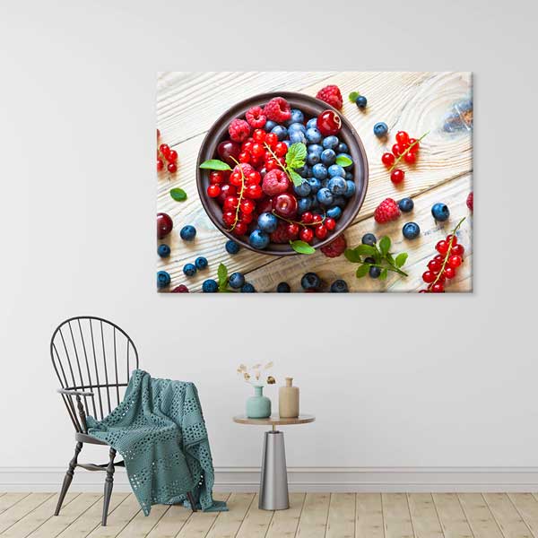 Orman Meyveleri Tasarımlı Kanvas Duvar Tablosu – 12196
