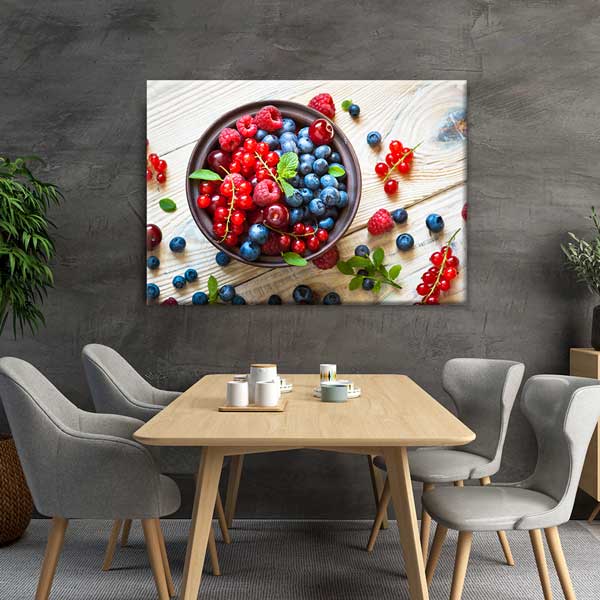 Orman Meyveleri Tasarımlı Kanvas Duvar Tablosu – 12196