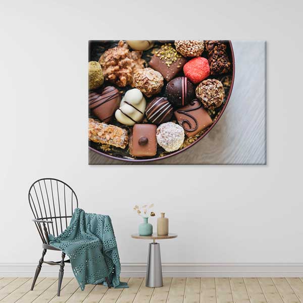 Çikolata Kutusu Tasarımlı Kanvas Duvar Tablosu – 12202