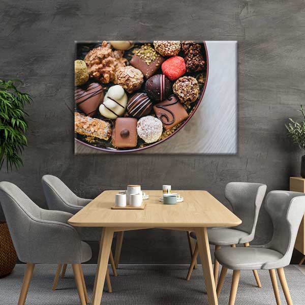 Çikolata Kutusu Tasarımlı Kanvas Duvar Tablosu – 12202
