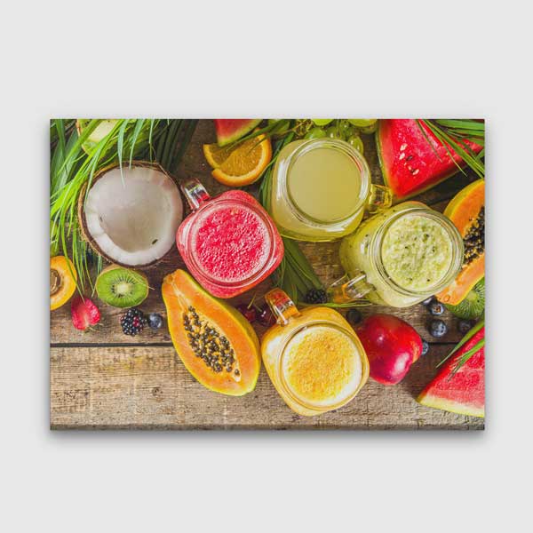 Tropikal Meyve Suları Kanvas Duvar Tablosu – 12206