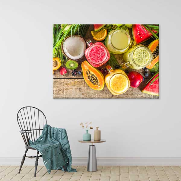 Tropikal Meyve Suları Kanvas Duvar Tablosu – 12206