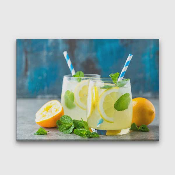 Nane ve Limonlu Ferah Limonata Kanvas Duvar Tablosu – 12208