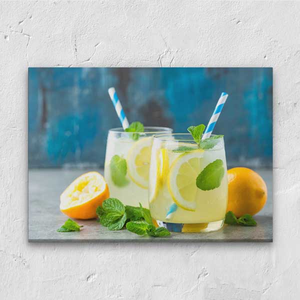 Nane ve Limonlu Ferah Limonata Kanvas Duvar Tablosu – 12208