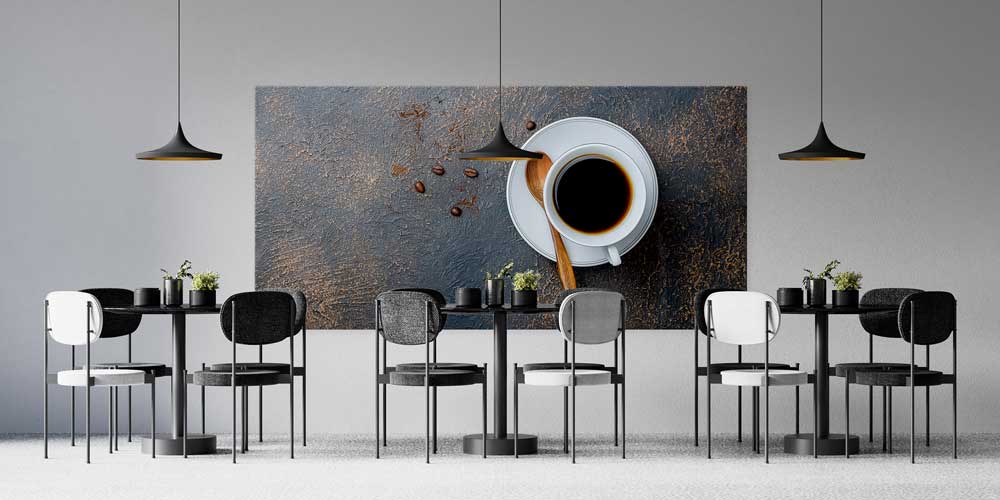 Kahve Fincanı Tasarımlı Büyük Ebat Duvar Dekoru – 12441
