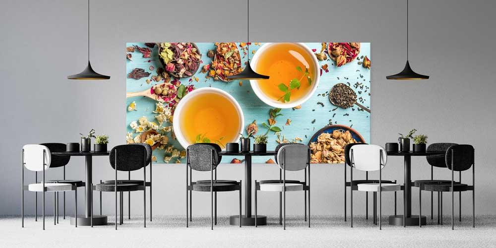 Bitki Çayı ve Doğal Malzemeler Tasarımlı Büyük Ebat Duvar Dekoru – 12448