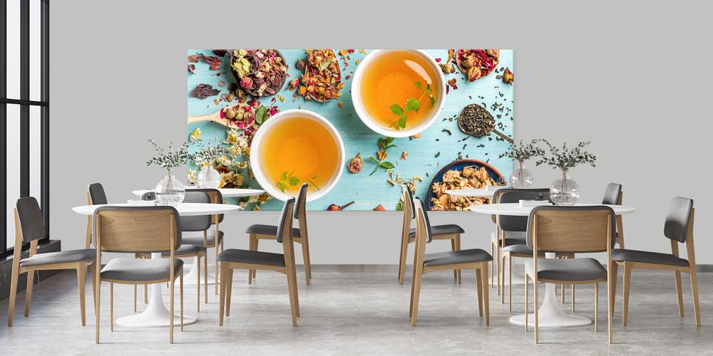 Bitki Çayı ve Doğal Malzemeler Tasarımlı Büyük Ebat Duvar Dekoru – 12448