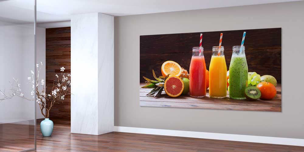 Renkli Meyve Suyu Şişeleri Tasarımlı Büyük Ebat Duvar Dekoru – 12452