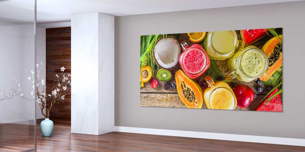 Tropikal Meyve Suları Tasarımlı Büyük Ebat Duvar Dekoru – 12454