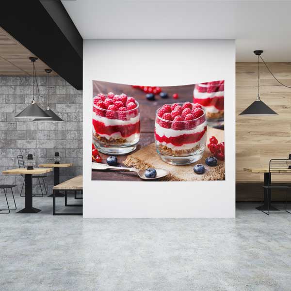 Orman Meyveli Tatlı Temalı Kafe Duvar Dekoru 12551