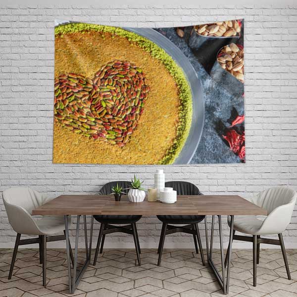 Fıstıklı Künefe Temalı Duvar Örtüsü 12576