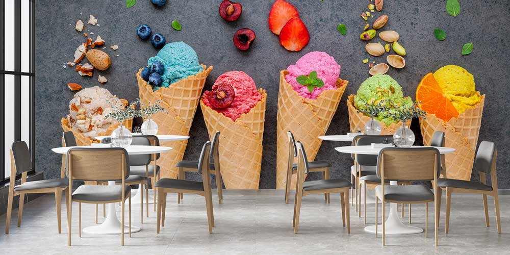 cafe-wallpaper-art-12347-02 Renkli Dondurma Desenli Duvar Kağıdı 12347