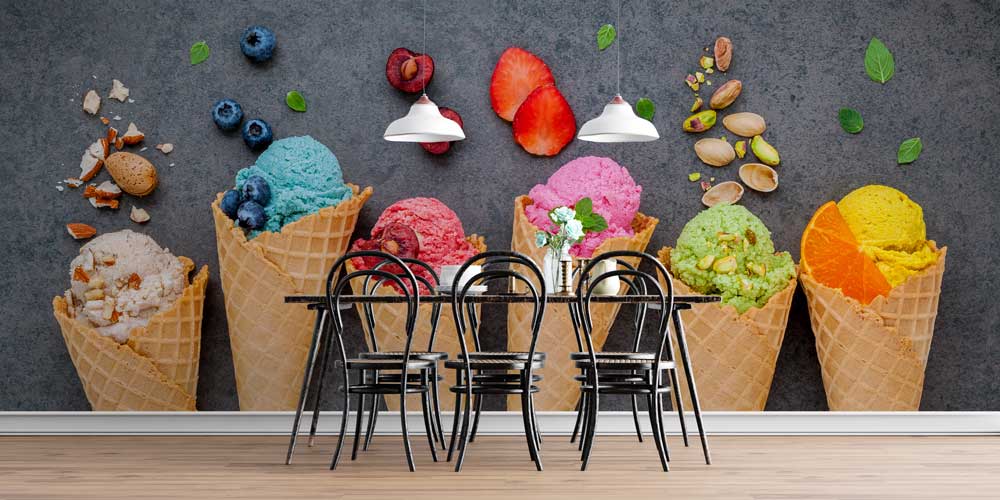cafe-wallpaper-art-12347-04 Renkli Dondurma Desenli Duvar Kağıdı 12347