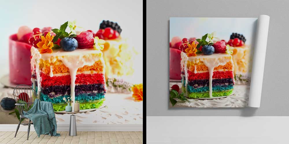 cafe-wallpaper-decoration-12338-01 Renkli Pasta Desenli Duvar Kağıdı 12338