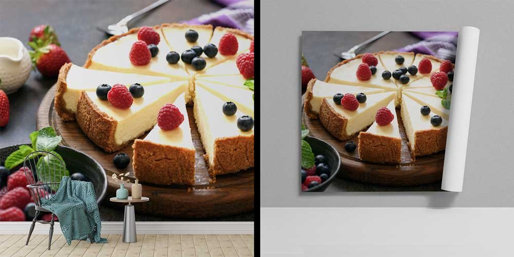 cafe-wallpaper-decoration-12343-01 Cheesecake Desenli Duvar Kağıdı 12343