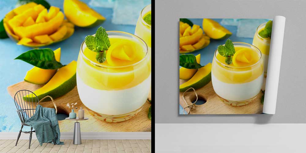 Mangolu Tatlı Desenli Duvar Kağıdı 12346