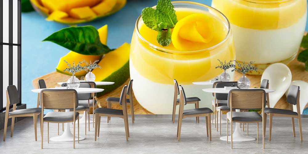 Mangolu Tatlı Desenli Duvar Kağıdı 12346