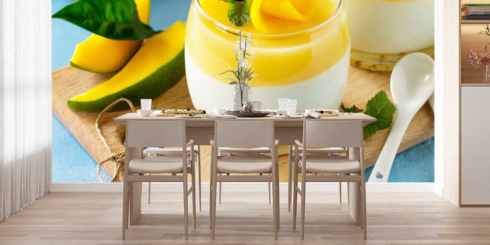 Mangolu Tatlı Desenli Duvar Kağıdı 12346