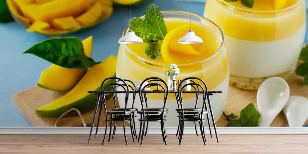 Mangolu Tatlı Desenli Duvar Kağıdı 12346