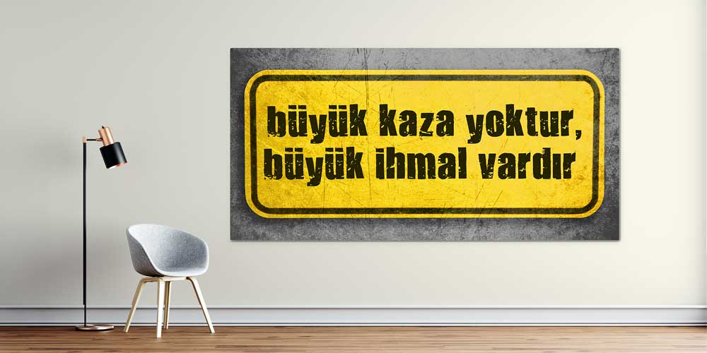 İş Güvenliği Duvar Dekoru - Büyük Ebatlı Dekoratif Baskı – 12705