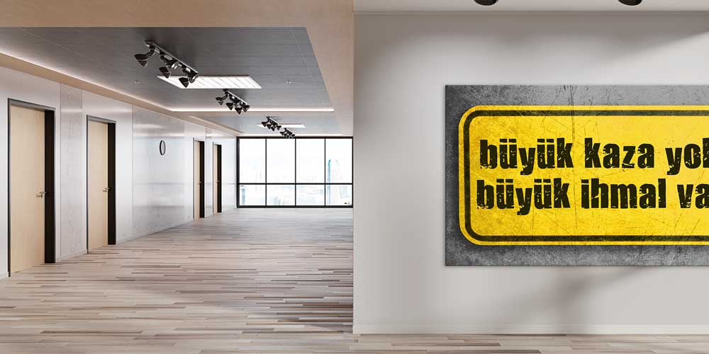 İş Güvenliği Duvar Dekoru - Büyük Ebatlı Dekoratif Baskı – 12705