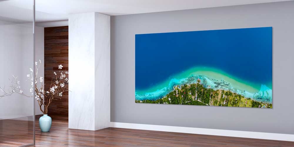 Karayipler Havadan Kıyı Manzarası Büyük Ebat Duvar Dekor Ürünü 14129