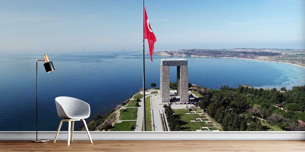 canakkale-duvar-kagidi-10836-00 Çanakkale Şehitler Abidesi ve Türk Bayrağı Duvar Kağıdı 10836