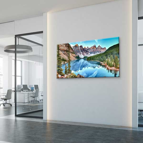 Dağ Gölü ve Zirve Yansıması Doğa Manzarası Duvar Tablosu – 13756