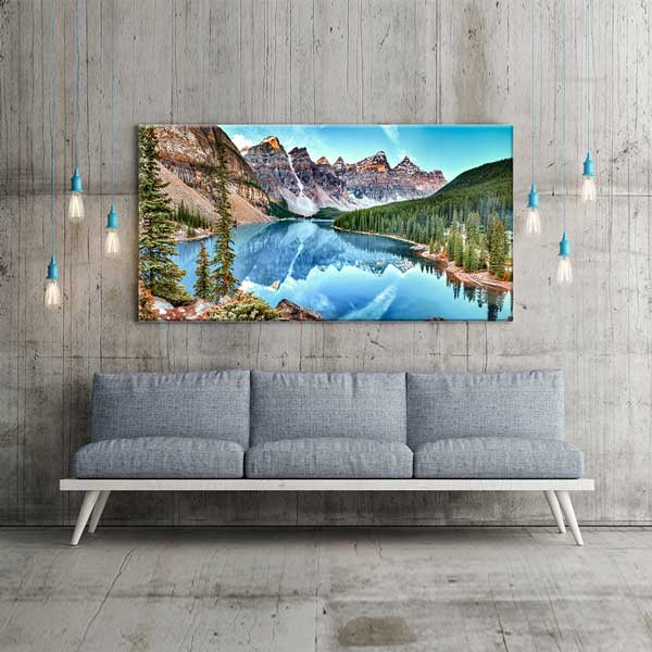 Dağ Gölü ve Zirve Yansıması Doğa Manzarası Duvar Tablosu – 13756