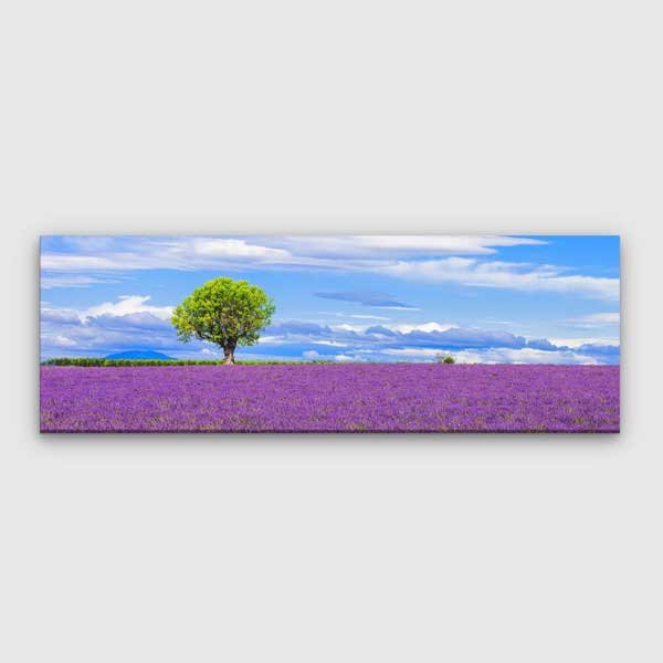 Lavanta Tarlası ve Tek Ağaç Manzaralı Kanvas Tablo 13797