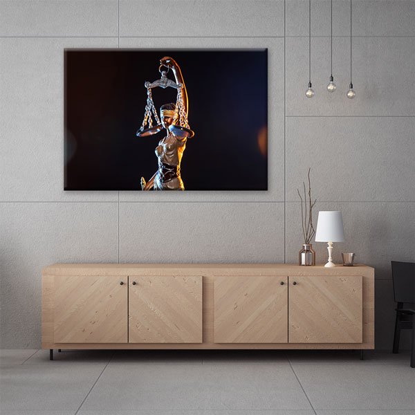 Lady Justice ve Adalet Terazisi Temalı Kanvas Duvar Tablosu – 5252