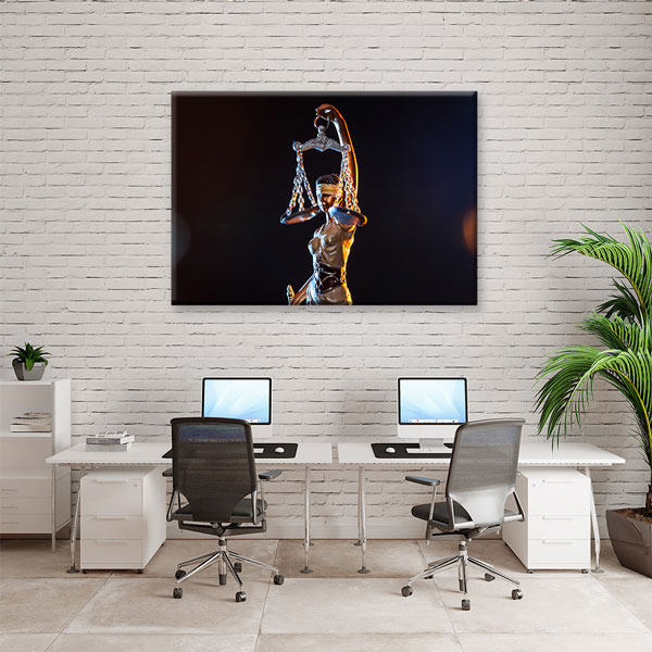 Lady Justice ve Adalet Terazisi Temalı Kanvas Duvar Tablosu – 5252