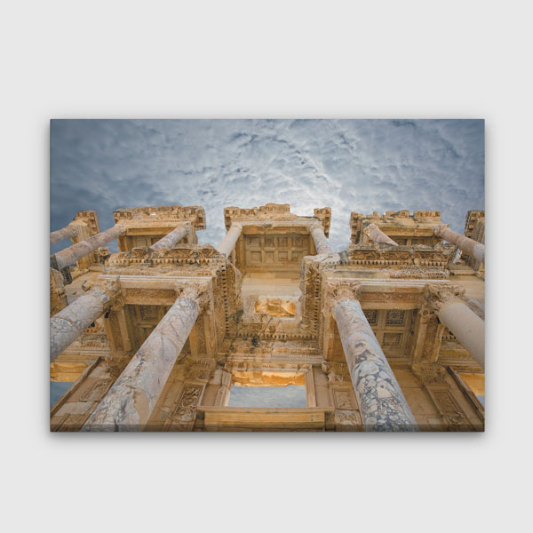 Alttan Bakış Antik Cephe ve Sütunlar Kanvas Tablo 12040