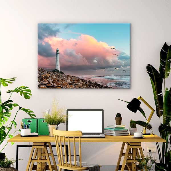 Deniz Feneri Kıyı Manzarası Kanvas Tablo 13314