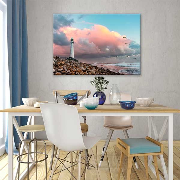 Deniz Feneri Kıyı Manzarası Kanvas Tablo 13314