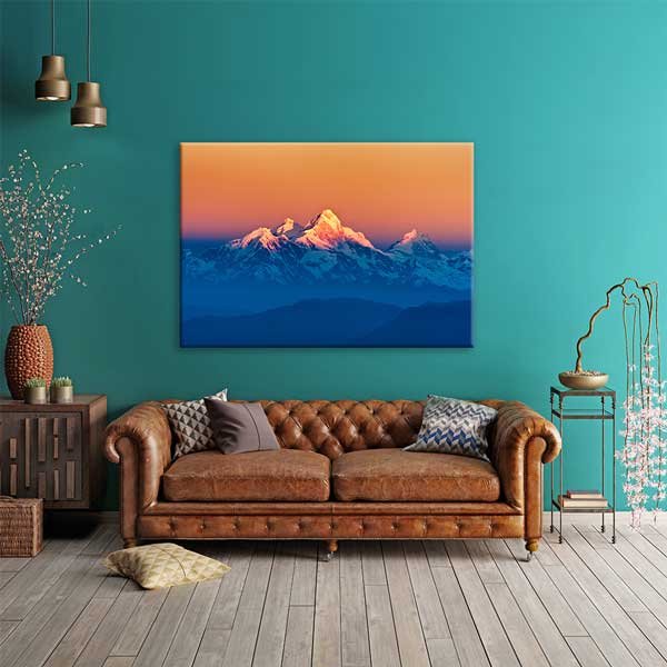 Kangchenjunga Gün Doğumu Kanvas Tablo – Dağ Manzarası Fotoğraf Sanatı 13320