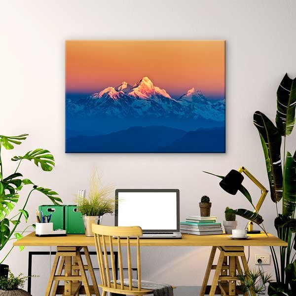 Kangchenjunga Gün Doğumu Kanvas Tablo – Dağ Manzarası Fotoğraf Sanatı 13320