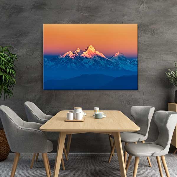Kangchenjunga Gün Doğumu Kanvas Tablo – Dağ Manzarası Fotoğraf Sanatı 13320