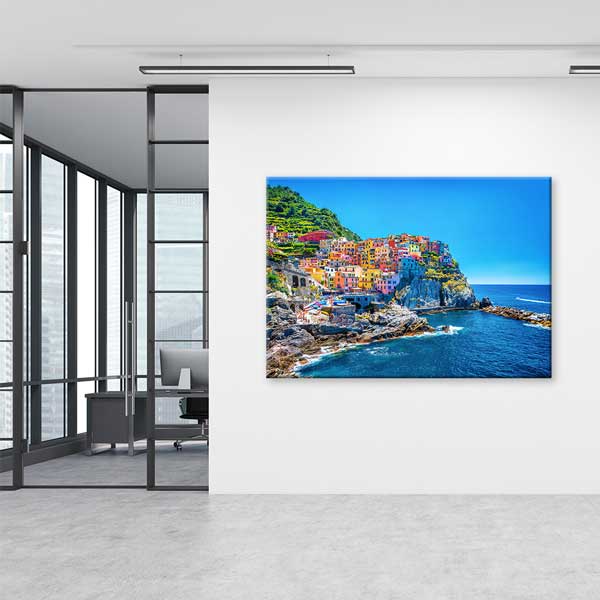 Cinque Terre Renkli Sahil Kasabası Kanvas Tablo 13376