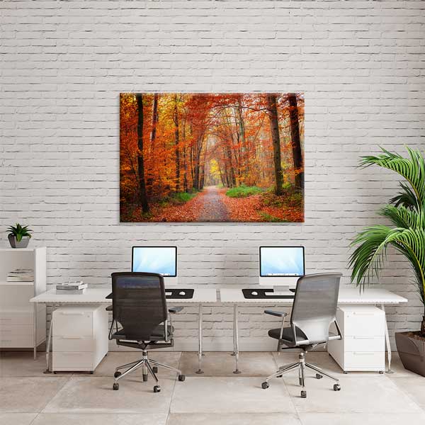 Sonbahar Orman Yolu Kanvas Tablo 13451