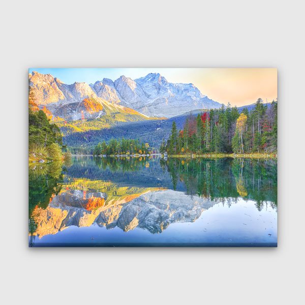 Dağ ve Göl Yansımaları Manzara Kanvas Tablo 13529